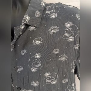 RSQ Charcoal Skull and Floral Shirts